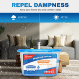 Vacplus Dehumidifiers for Home Damp Pack of 8 – Remover Moisture Absorber Dehumidifier for Damp, Mould, Moisture in Bedrooms, Bathroom, Basement, Caravans