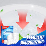 Vacplus Toilet Bowl Cleaner Tablets 12 PCS - Automatic Toilet Bowl Cleaners with Bleach, Slow-Releasing Toilet Tank Cleaners for Deodorizing & Descaling