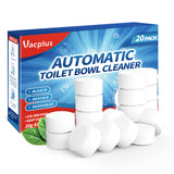 Vacplus Toilet Bowl Cleaner Tablets 12 PCS - Automatic Toilet Bowl Cleaners with Bleach, Slow-Releasing Toilet Tank Cleaners for Deodorizing & Descaling