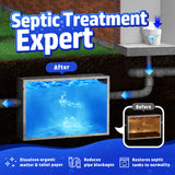 Vacplus Septic Tank Treatment - 24 Packs for 2-Year Supply, Bucket-Packed Septic Tank Treatment Packets, Dissolvable & Flushable Septic Tank Treatment Enzymes with Easy Operation for Wastes & Odors