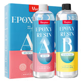 Vacplus Epoxy Resin - 10.14oz Epoxy Resin Kit, Crystal Clear Resin Epoxy,  Self Leveling, Easy Mix 1:1 Resin Supplies, Bubble-Free Epoxy Resin Accessories for Coating, DIY, Jewelry Making, Crafting