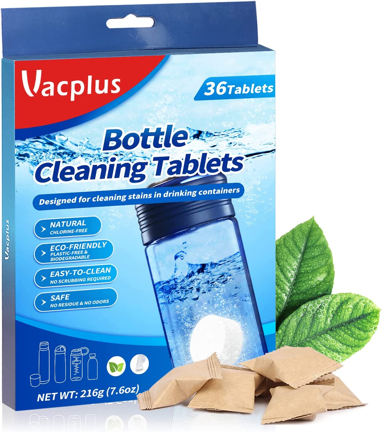Vacplus Bottle Cleaner Tablets Biodegradable (370)